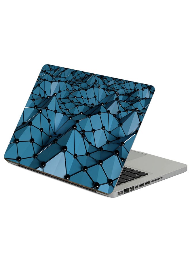 Fast Print Relief Grid Printed Laptop Sticker Multicolor