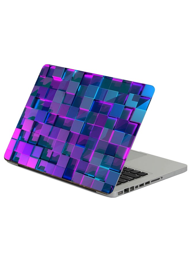 Fast Print Cubes Surface Printed Laptop Sticker Multicolor 