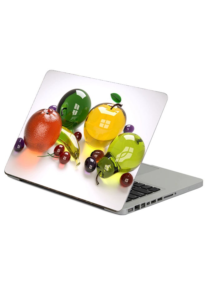 Fast Print Fruit Glass Printed Laptop Sticker Multicolor