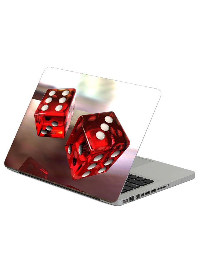 Fast Print Dice Game Printed Laptop Sticker Multicolor