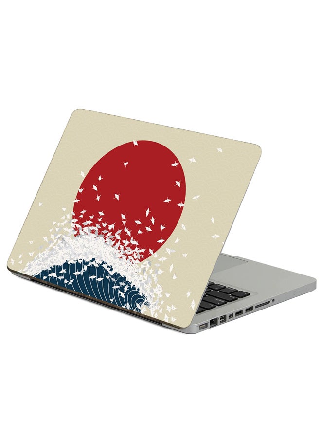 Fast Print Minimalism Origami Printed Laptop Sticker Multicolor
