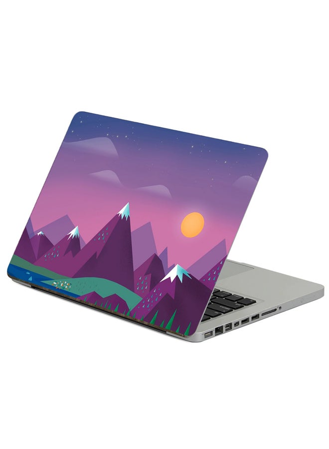 Fast Print Minimalism Sky Printed Laptop Sticker Multicolor