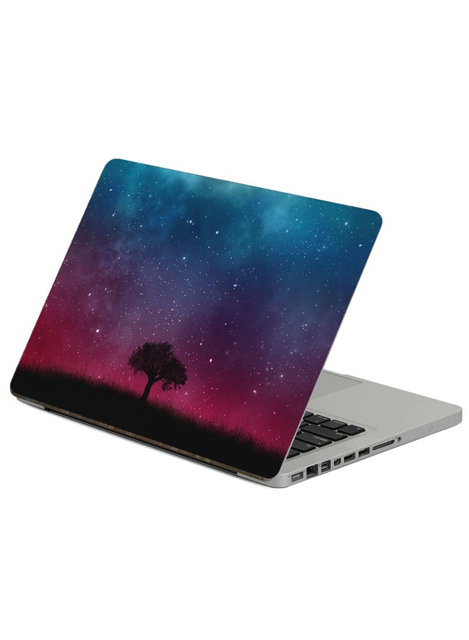 Fast Print Starry Sky Night Printed Laptop Sticker Multicolor