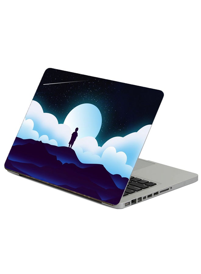 Fast Print Child Silhouette Printed Laptop Sticker Multicolor