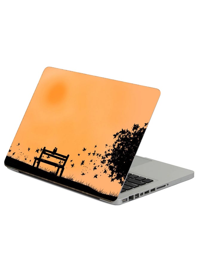 Fast Print Couple Bench Printed Laptop Sticker Multicolor