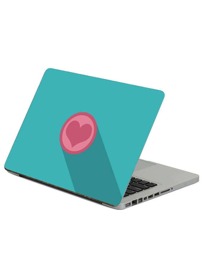 Fast Print Heart Vector Printed Laptop Sticker Multicolor