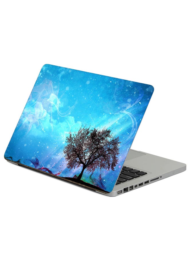Fast Print Tree Art Printed Laptop Sticker Multicolor