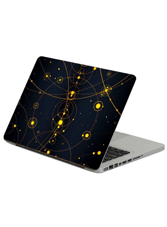 Fast Print Solar System Circles Printed Laptop Sticker Multicolor
