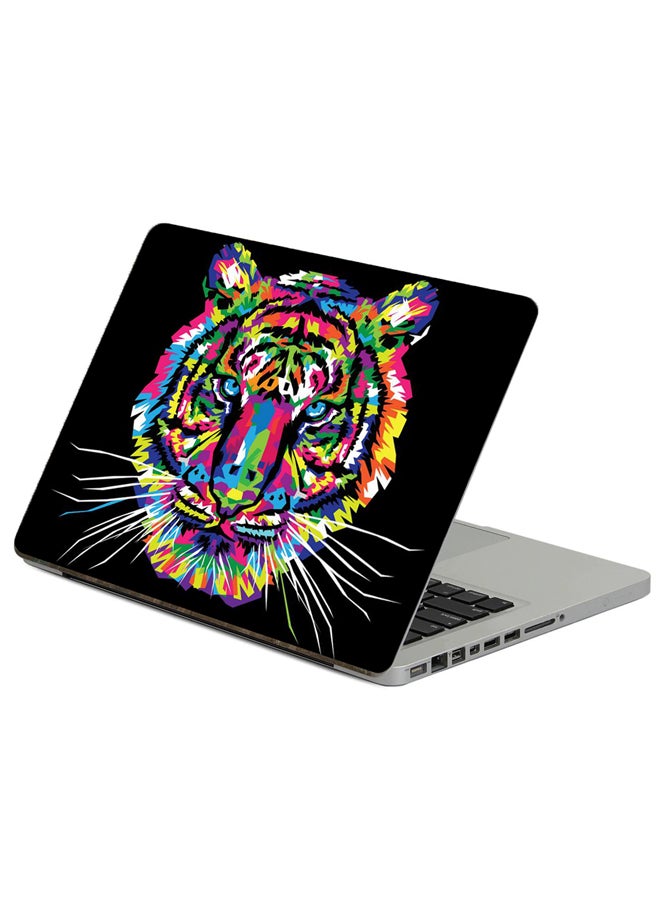 Fast Print - Tiger Art Printed Laptop Sticker Multicolor - Image 1