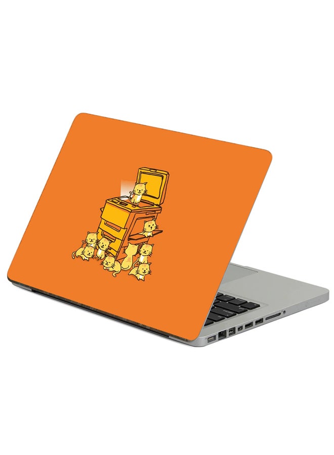 Fast Print Kittens Printer Printed Laptop Sticker Multicolor