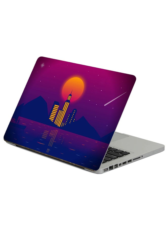 Fast Print City Vector Printed Laptop Sticker Multicolor