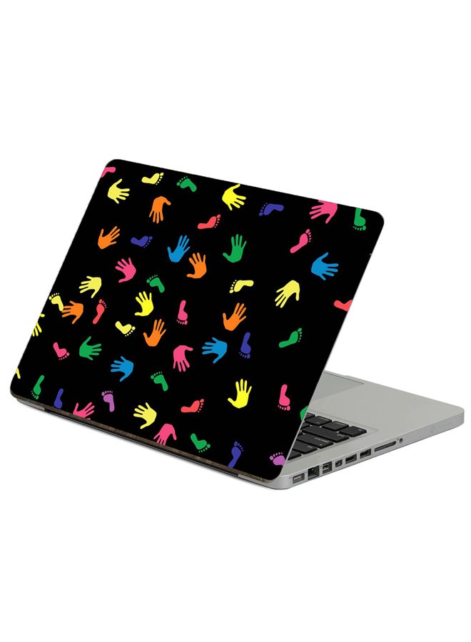 Fast Print Tracesed Printed Laptop Sticker Multicolor