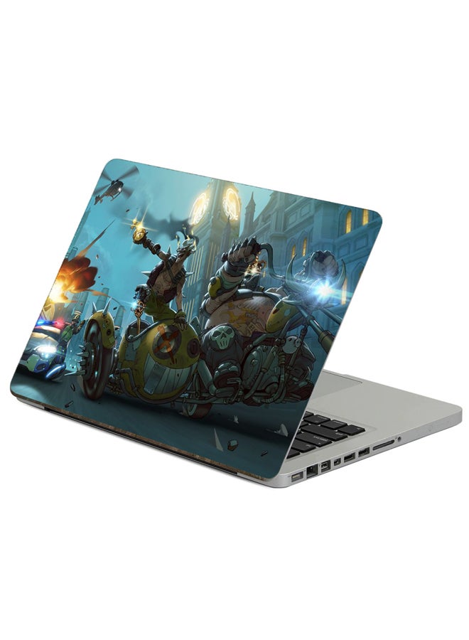 Fast Print Overwatch Junkrat Printed Laptop Sticker Multicolor
