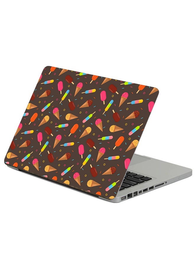 Ice Creamed Printed Laptop Sticker Multicolor