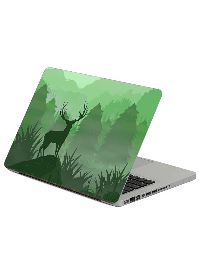 فاست برينت ملصق لابتوب بطبعة غزال بقرون متعدد الألوان