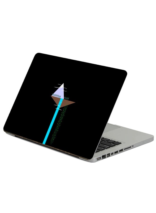 Fast Print Landscape Art Printed Laptop Sticker Multicolor