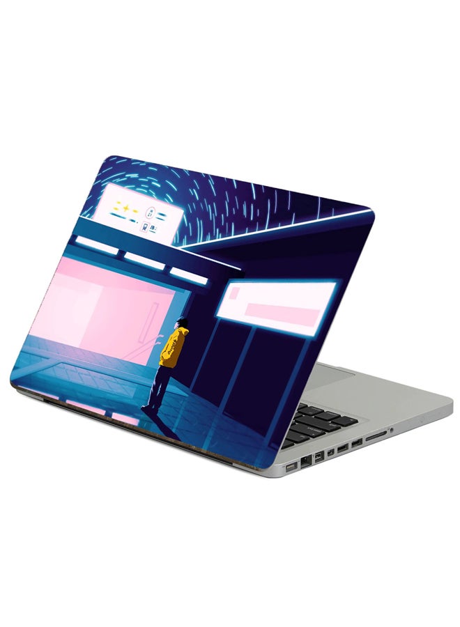 Fast Print Man Art Printed Laptop Sticker Multicolor