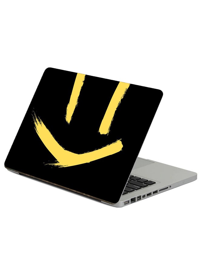Fast Print Smile Smiley Printed Laptop Sticker Multicolor