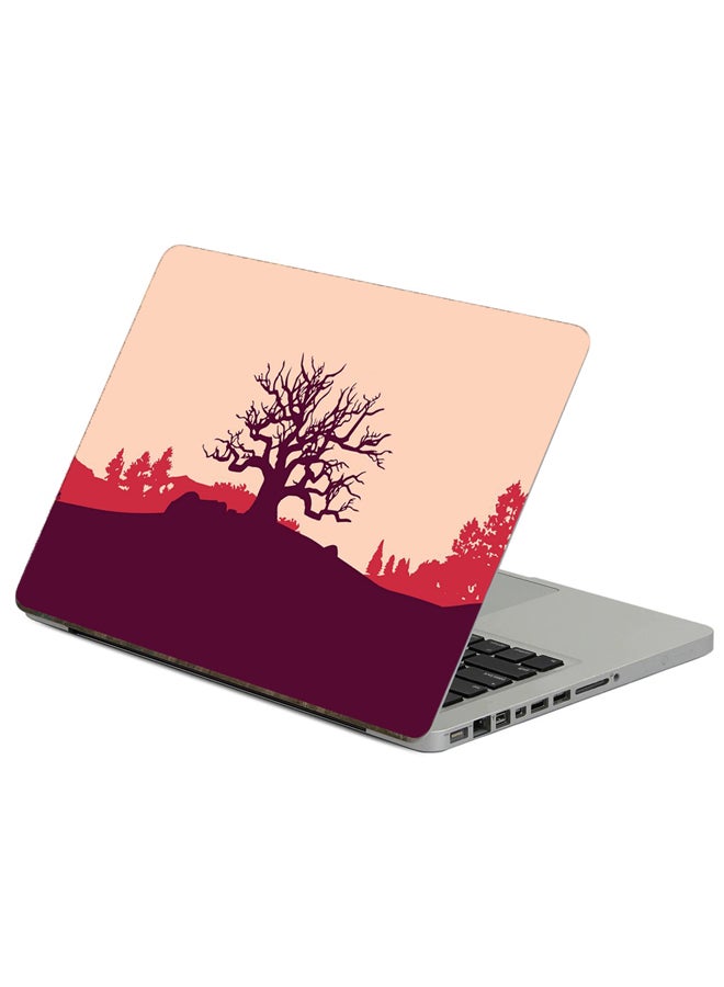 Fast Print Tree Vector Printed Laptop Sticker Multicolor
