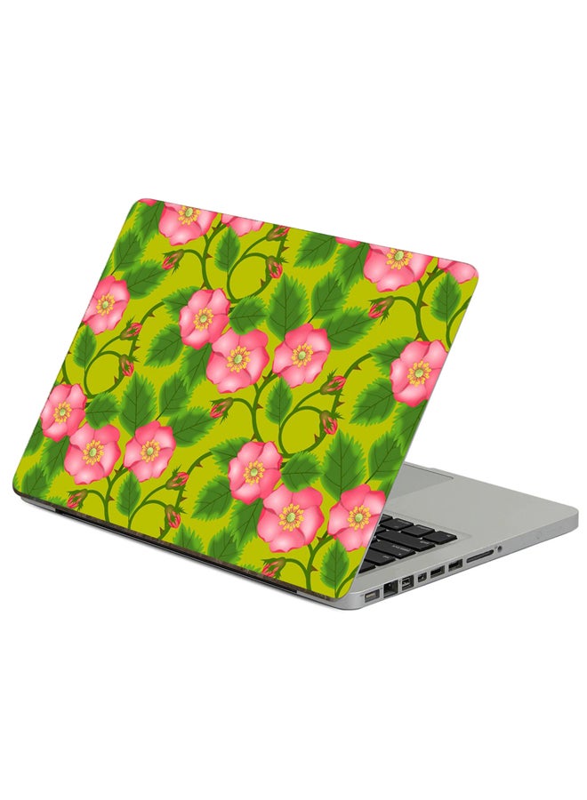 Fast Print Patterns Flowers Printed Laptop Sticker Multicolor 
