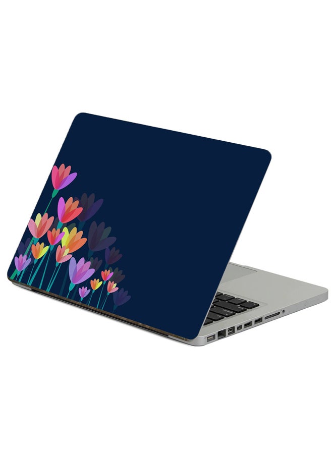 Fast Print Flowers Vector Printed Laptop Sticker Multicolor 