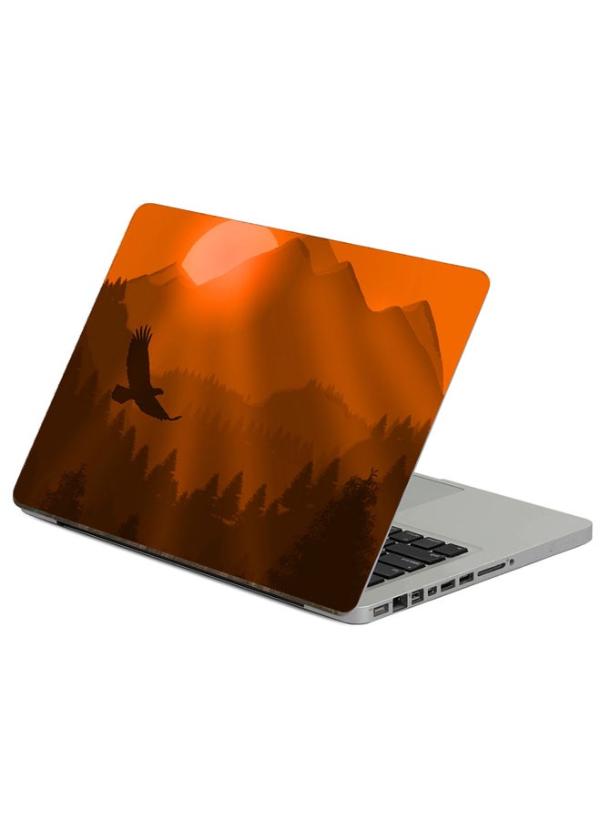 Fast Print Eagle Bird Printed Laptop Sticker Multicolor