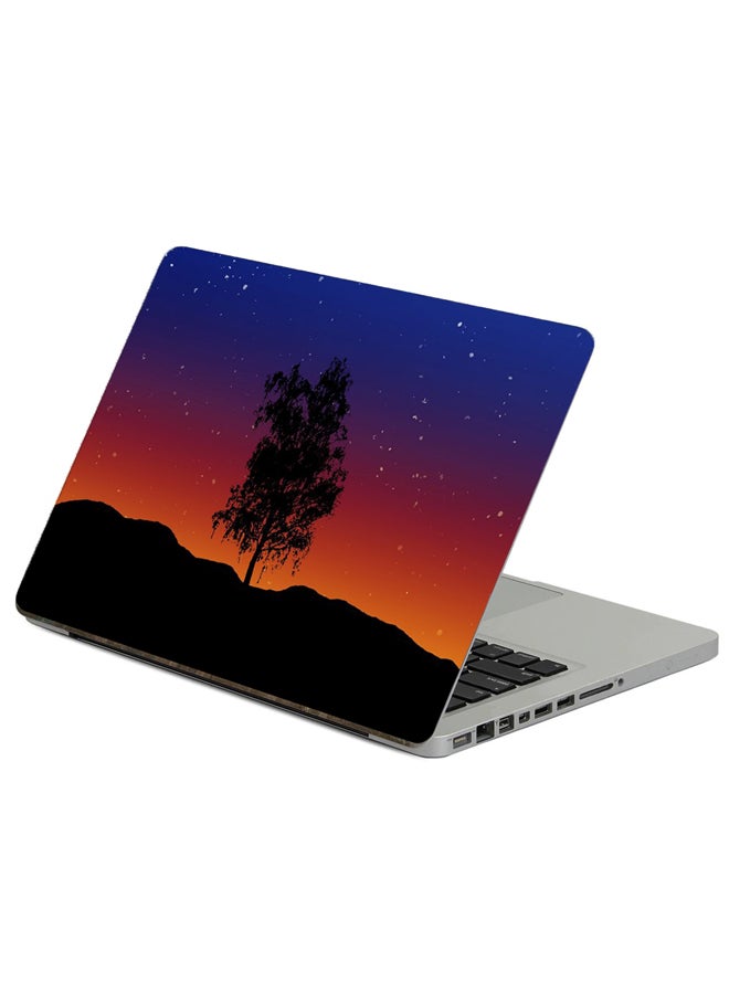 Fast Print Tree Art Printed Laptop Sticker Multicolor