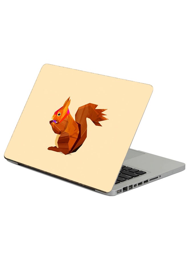 Fast Print Squirrel Drawing Printed Laptop Sticker Multicolor 