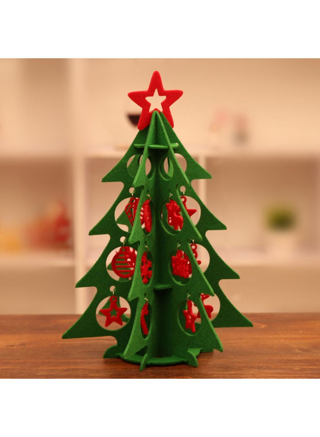 Felt Christmas Tree Three-Dimensional Cloth Art Decoration Green 38.00 x 1.00 x 26.00cm - Image 4