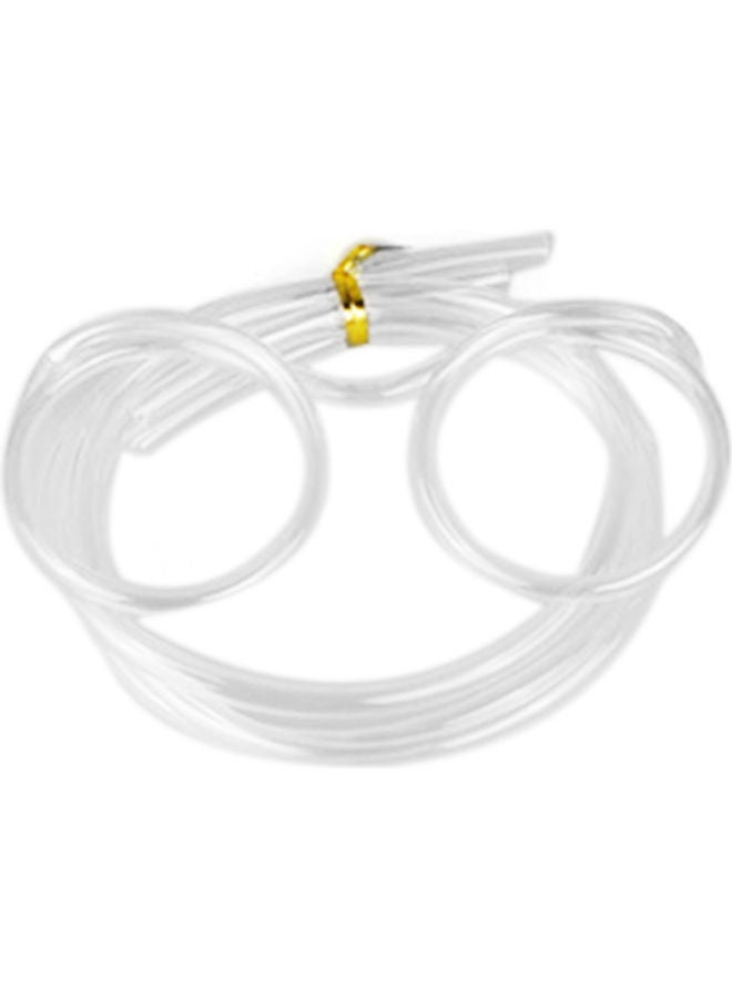 Fun Eyeglasses Eyewear Straw Crazy Design DIY Silly Transparent Funny Stylish Cartoon Gift White 15.00*2.00*2.00cm - Image 1