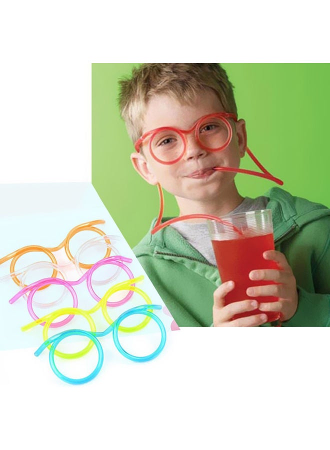 Fun Eyeglasses Eyewear Straw Crazy Design DIY Silly Transparent Funny Stylish Cartoon Gift White 15.00*2.00*2.00cm - Image 2