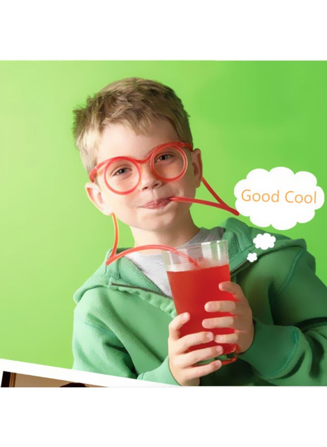 Fun Eyeglasses Eyewear Straw Crazy Design DIY Silly Transparent Funny Stylish Cartoon Gift White 15.00*2.00*2.00cm - Image 4