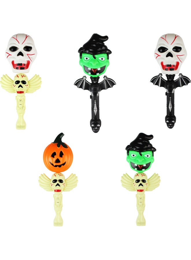 Halloween LED Lights & Scarry Laughing Sound Skull Wands Bat Wing Magic Wand Toy Suit Multicolour 40.00*2.50*16.50cm - Image 2
