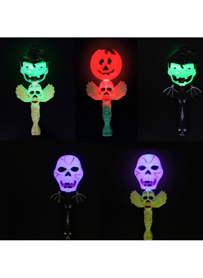 Halloween LED Lights & Scarry Laughing Sound Skull Wands Bat Wing Magic Wand Toy Suit Multicolour 40.00*2.50*16.50cm - Image 5