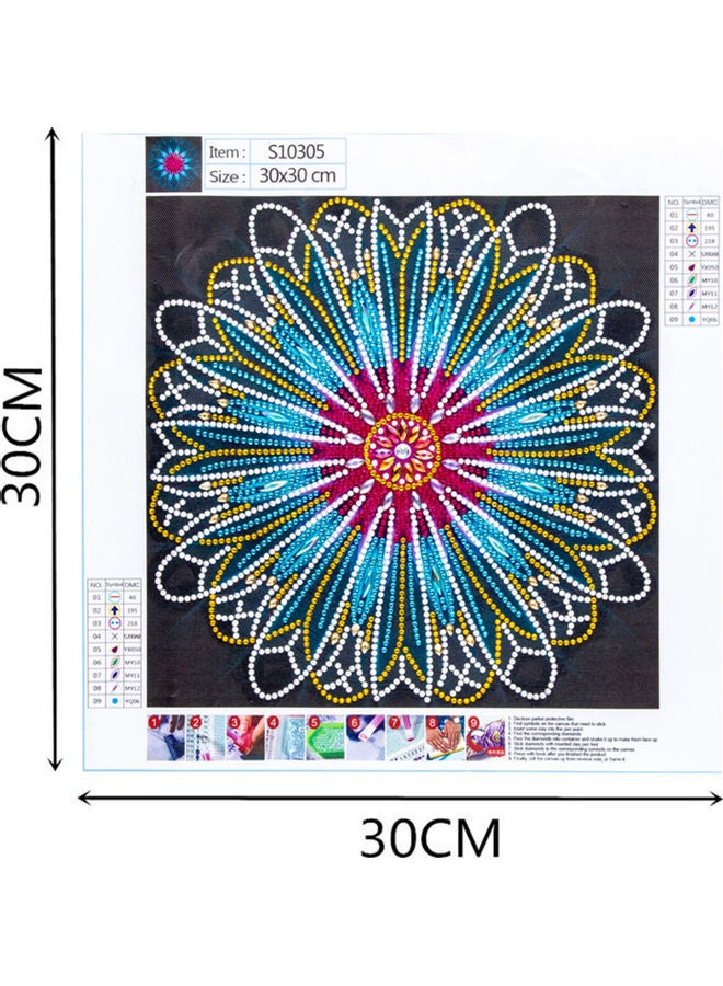 DIY 5D Diamond Painting Flower Pattern Special-shaped Diamond Embroidery Home Decor Multicolour 32.00*2.00*8.00cm - Image 3