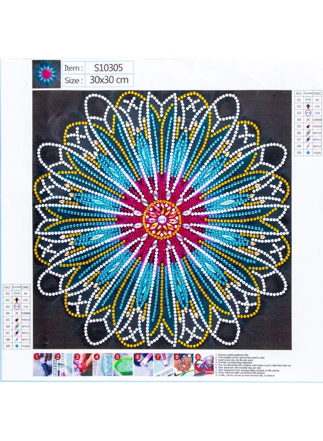 DIY 5D Diamond Painting Flower Pattern Special-shaped Diamond Embroidery Home Decor Multicolour 32.00*2.00*8.00cm - Image 5