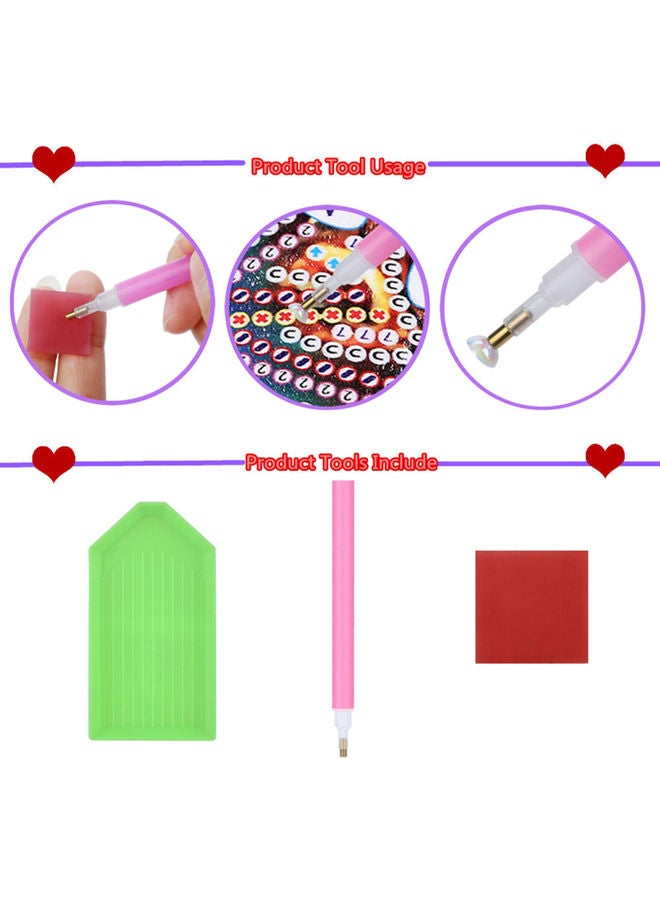 DIY 5D Diamond Painting Flower Pattern Special-shaped Diamond Embroidery Home Decor Multicolour  - Image 4