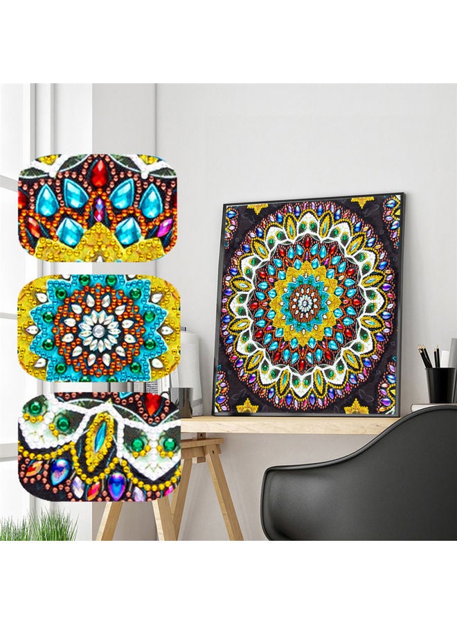 DIY 5D Diamond Painting Flower Pattern Special-shaped Diamond Embroidery Home Decor Multicolour 32.00*2.00*8.00cm - Image 2