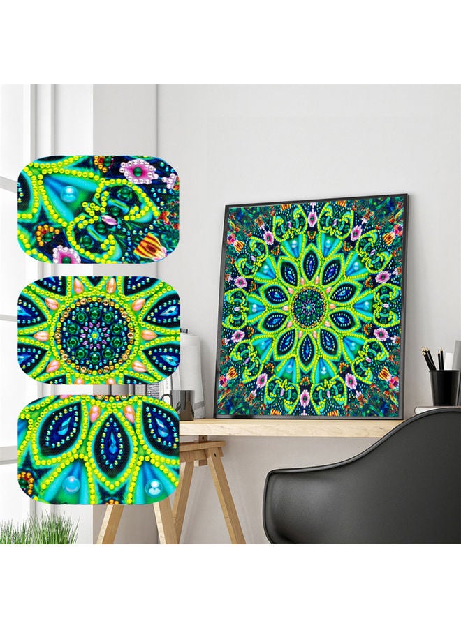 DIY 5D Diamond Painting Flower Pattern Special-shaped Diamond Embroidery Home Decor Multicolour 32.00*2.00*8.00cm - Image 2