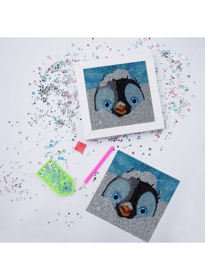 Generic - DIY 5D Diamond Painting Cute Penguin Pattern  Full Drill  Embroidery Desktop Décor Multicolour - Image 1