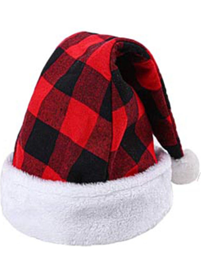 Hat Plaid Santa Hat Xmas Holiday Hat 22.00*2.00*13.00cm