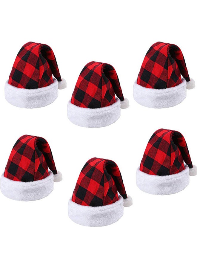 Hat Plaid Santa Hat Xmas Holiday Hat 22.00*2.00*13.00cm
