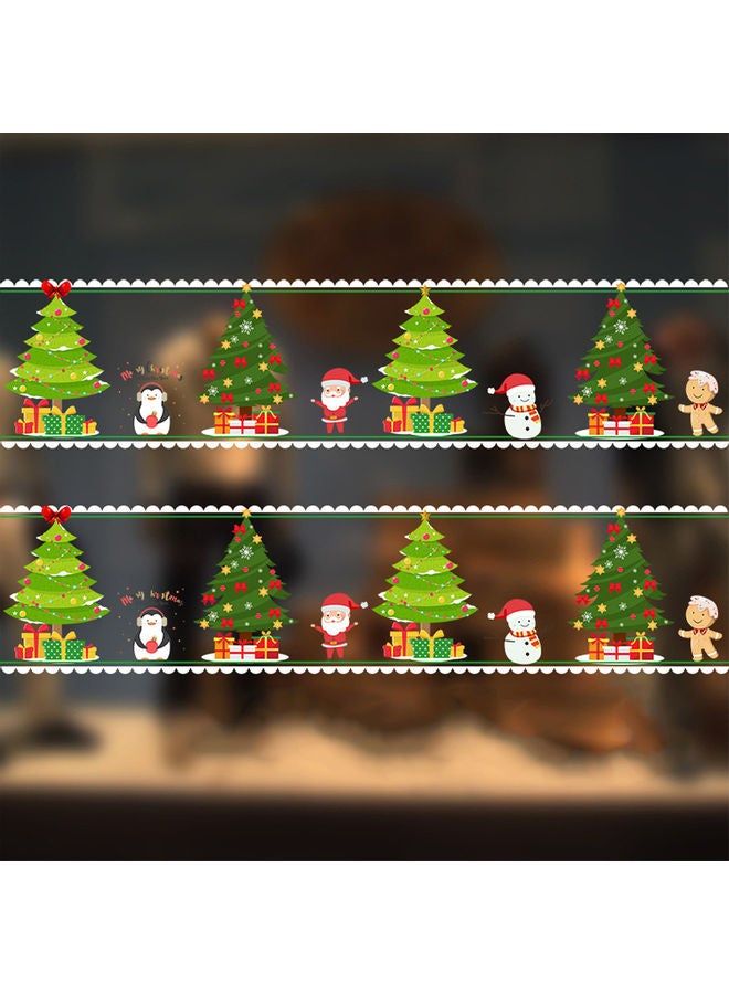 ملصقات جدارية لتزيين الغرف والنوافذ بعبارتي "Merry Christmas" و "Happy New Year" قابل للإزلة متعدد الألوان 54.50*1.00*40.00سم - Image 1