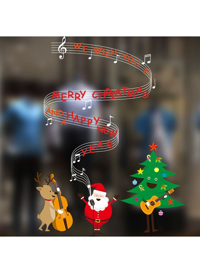 Merry Christmas Wall Stickers Window Room Decoration New Year Removable Multicolour 54.50*1.00*40.00cm - Image 1