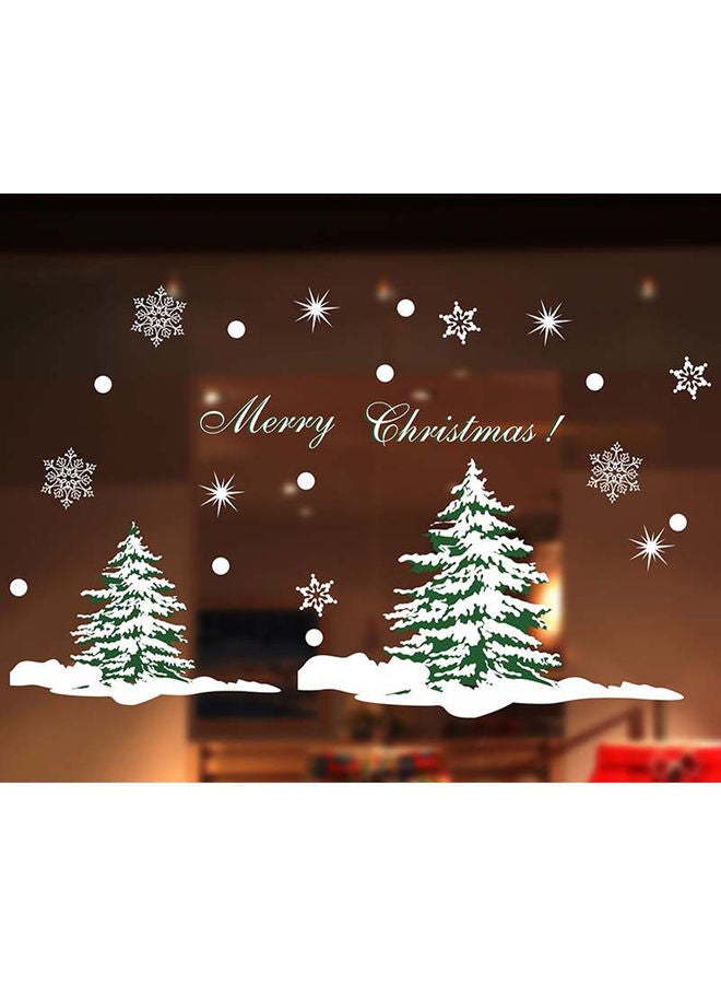 ملصقات جدارية لتزيين الغرف والنوافذ بعبارتي "Merry Christmas" و "Happy New Year" قابل للإزلة متعدد الألوان - Image 1