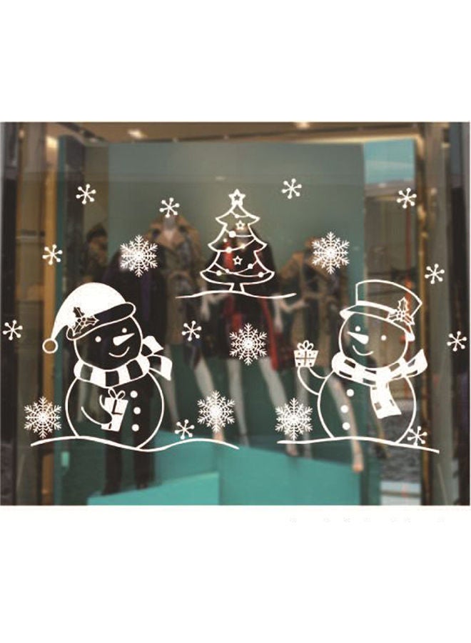 ملصقات جدارية لتزيين الغرف والنوافذ بعبارتي "Merry Christmas" و "Happy New Year" قابل للإزلة متعدد الألوان 54.50*1.00*40.00سم - Image 1