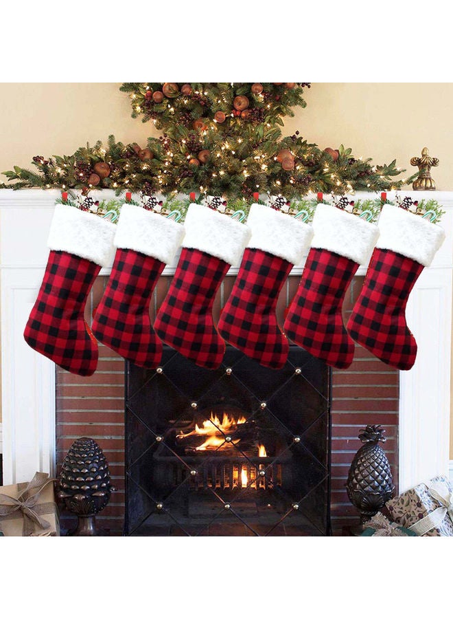 Tote Bag Happy Hanging Socks For Holiday And Christmas Decoration Red 25.00*3.00*23.00cm  - Image 2
