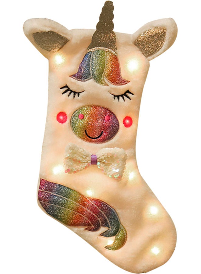 Tote Bag Happy Hanging Socks For Holiday And Christmas Decorations Multicolour 24.00*2.00*21.00cm  - Image 1