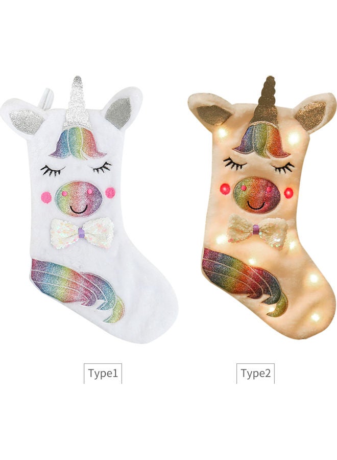 Tote Bag Happy Hanging Socks For Holiday And Christmas Decorations Multicolour 24.00*2.00*21.00cm  - Image 3