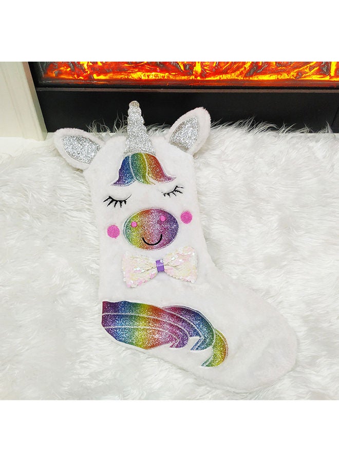 Tote Bag Happy Hanging Socks For Holiday And Christmas Decorations Multicolour 24.00*2.00*21.00cm  - Image 4